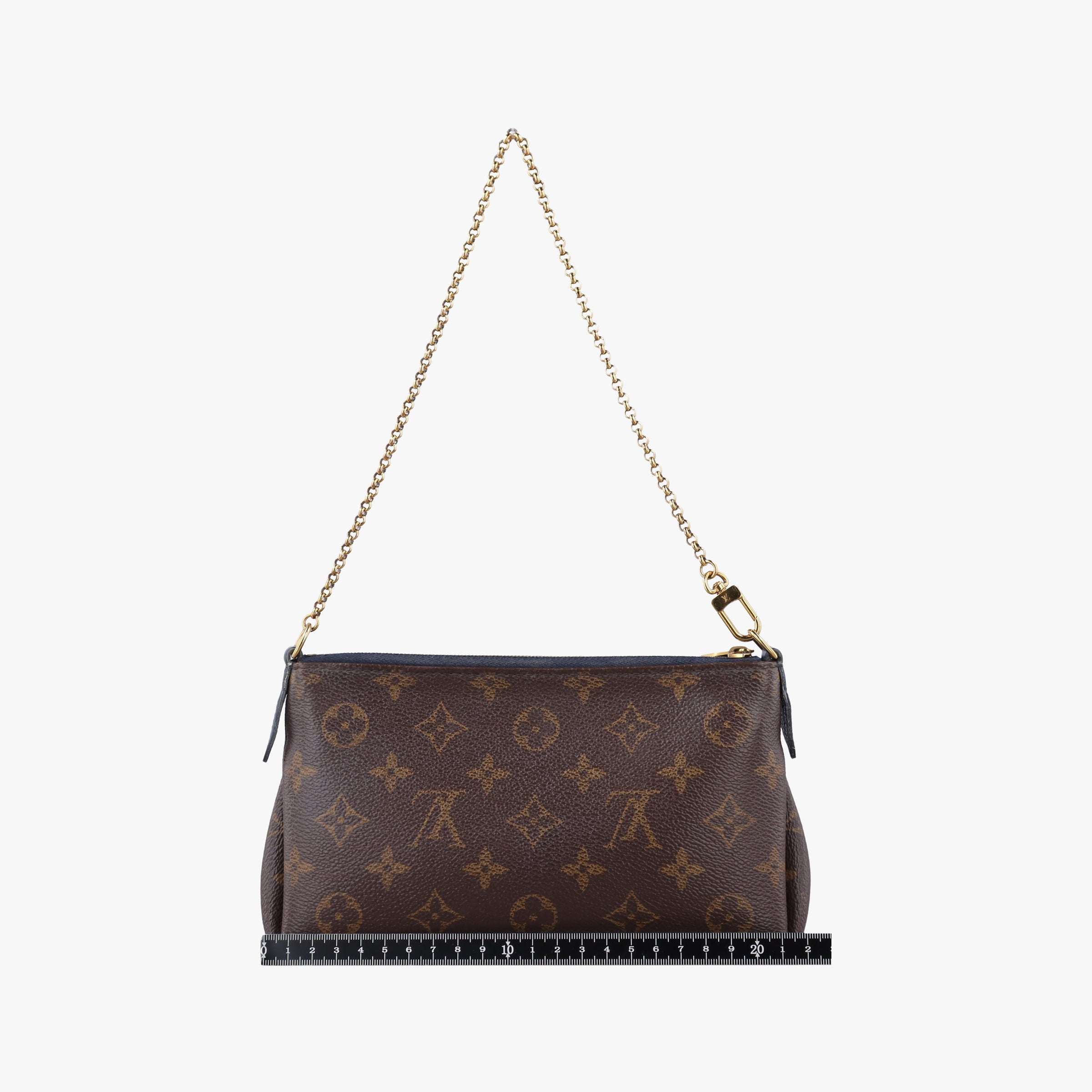 Vintage Louis Vuitton PALLAS Clutch brown×Marine Monogram Canvas×calf leather M41639 shoulderbag | stylenewstar
