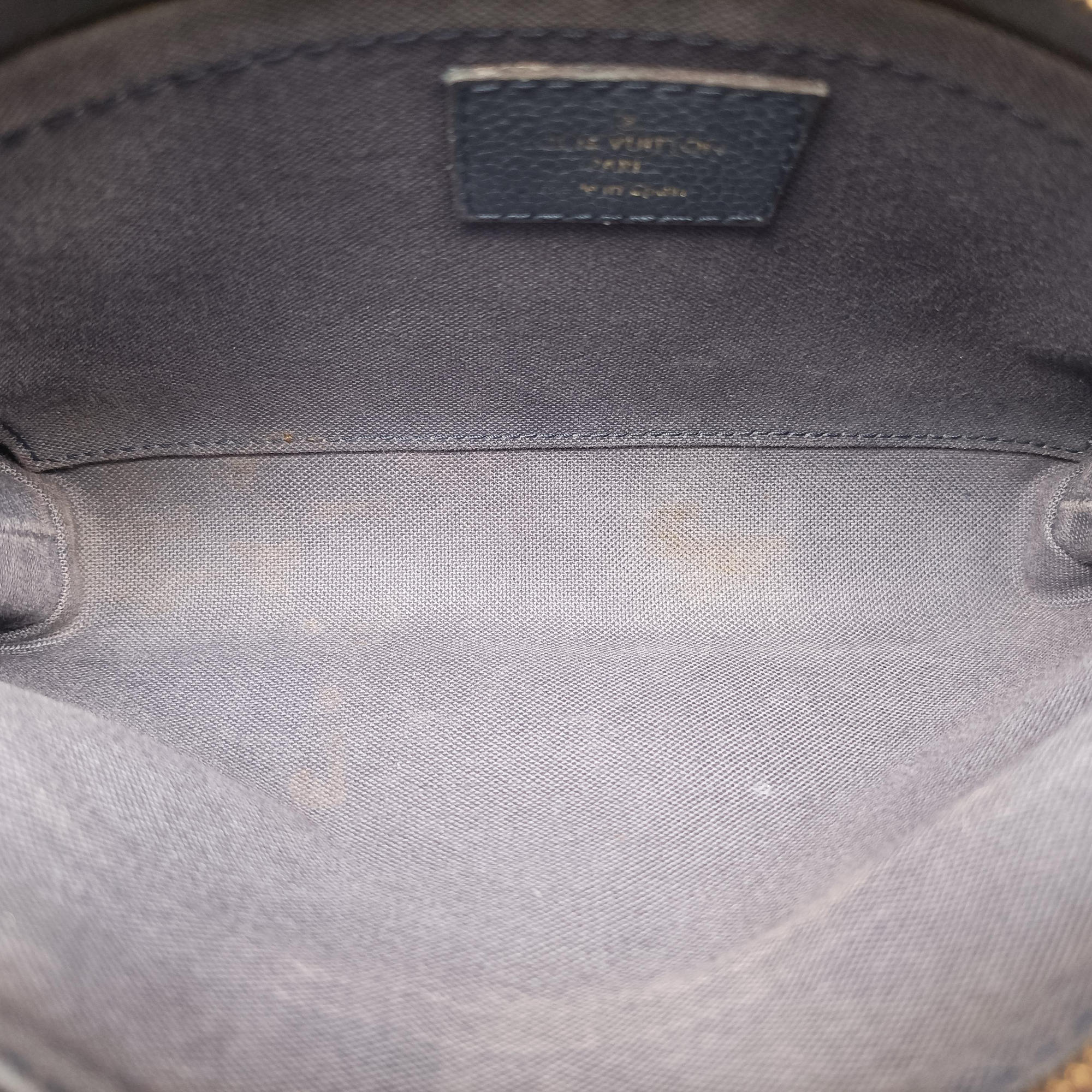 Vintage Louis Vuitton PALLAS Clutch brown×Marine Monogram Canvas×calf leather M41639 shoulderbag | stylenewstar