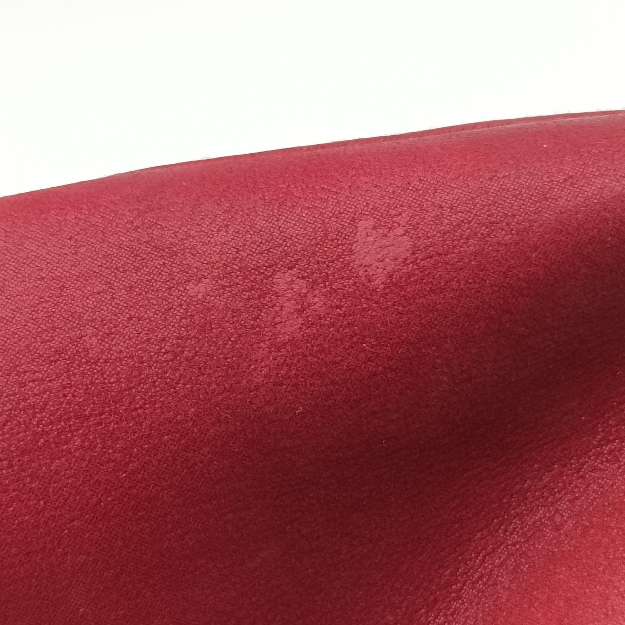 Pre-owned Fendi Big Mamma Forever Flap Red Suede 8BR638 shoulderbag | stylenewstar