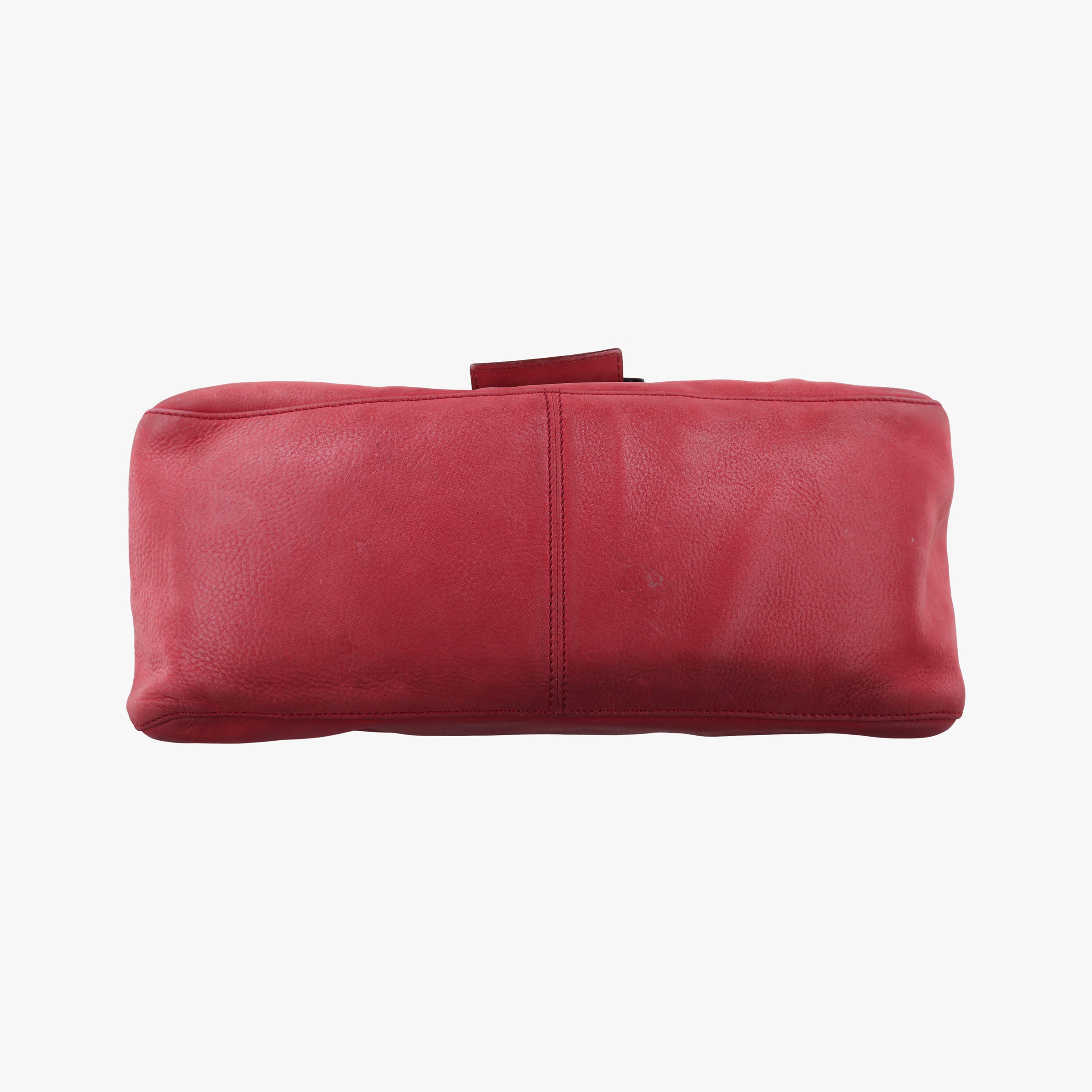 Pre-owned Fendi Big Mamma Forever Flap Red Suede 8BR638 shoulderbag | stylenewstar