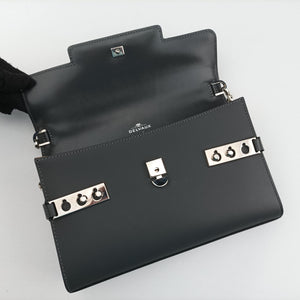 Pre-owned Delvaux Delvaux Tempete Pochette gray Leather  shoulderbag | stylenewstar