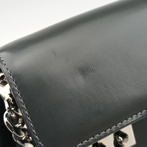 Pre-owned Delvaux Delvaux Tempete Pochette gray Leather  shoulderbag | stylenewstar