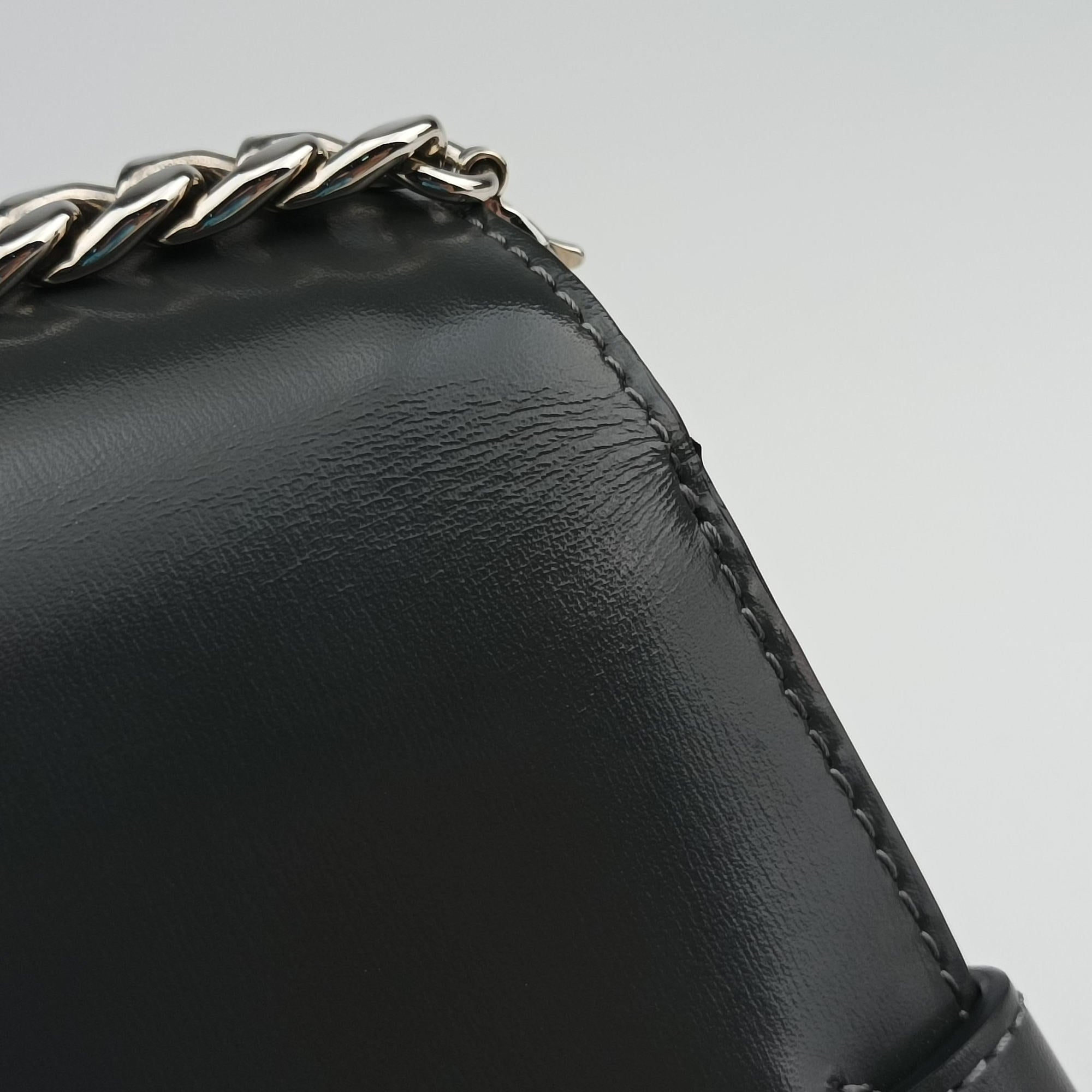 Pre-owned Delvaux Delvaux Tempete Pochette gray Leather  shoulderbag | stylenewstar