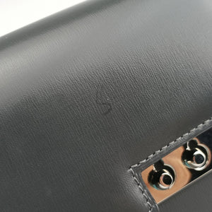 Pre-owned Delvaux Delvaux Tempete Pochette gray Leather  shoulderbag | stylenewstar