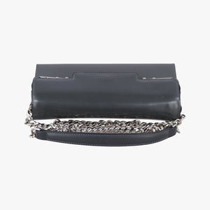 Pre-owned Delvaux Delvaux Tempete Pochette gray Leather  shoulderbag | stylenewstar