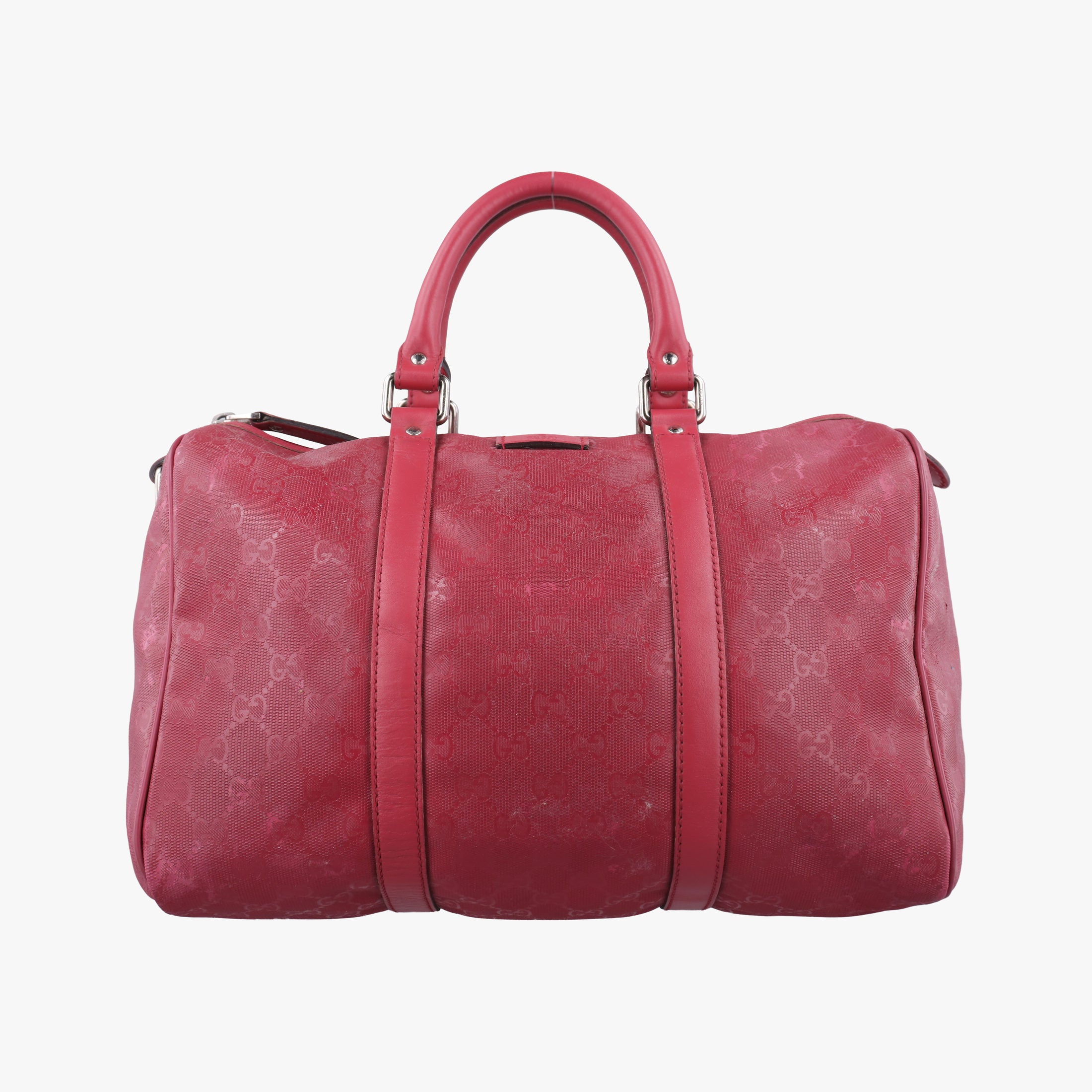 Vintage Gucci GG plus Spring Joy GG Supreme Red PVC coated canvas×Leather 193603 handbag | stylenewstar