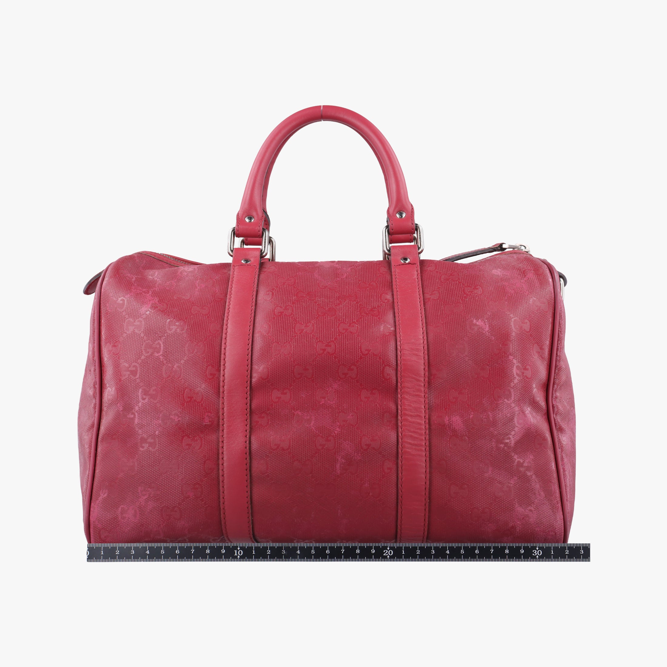 Vintage Gucci GG plus Spring Joy GG Supreme Red PVC coated canvas×Leather 193603 handbag | stylenewstar