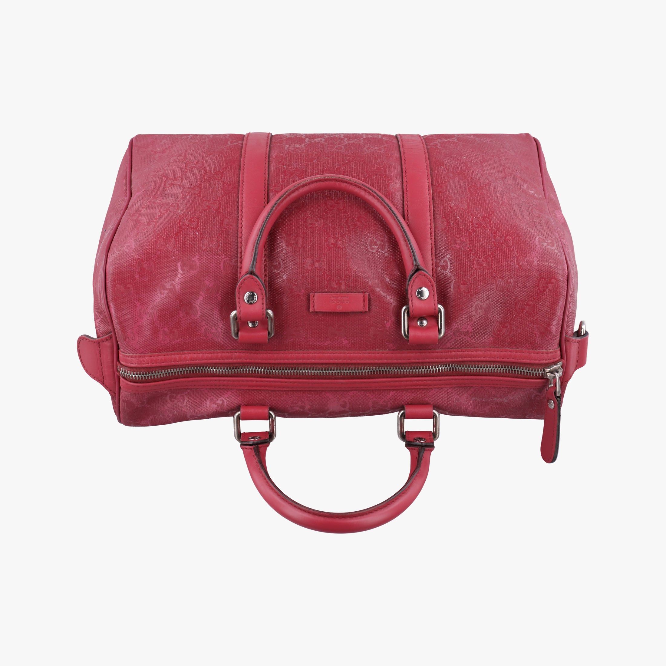 Vintage Gucci GG plus Spring Joy GG Supreme Red PVC coated canvas×Leather 193603 handbag | stylenewstar
