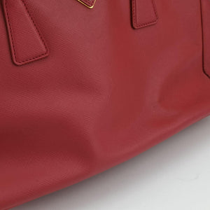 Pre-owned Prada Galleria Red SAFFIANO Leather BN1874 handbag | stylenewstar