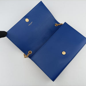 Secondhand Yves Saint Laurent KATE Blue Leather 354119 shoulderbag | stylenewstar