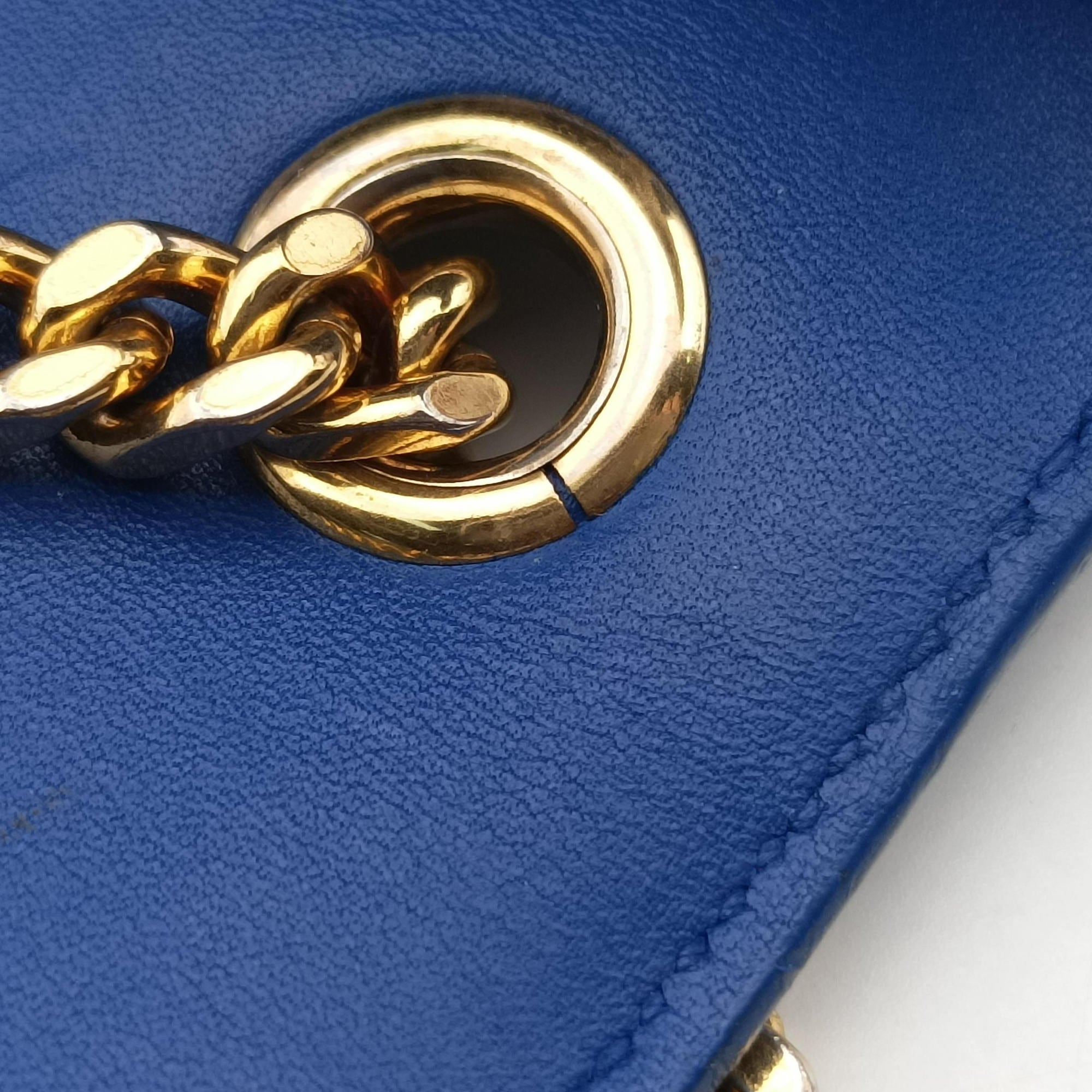 Secondhand Yves Saint Laurent KATE Blue Leather 354119 shoulderbag | stylenewstar