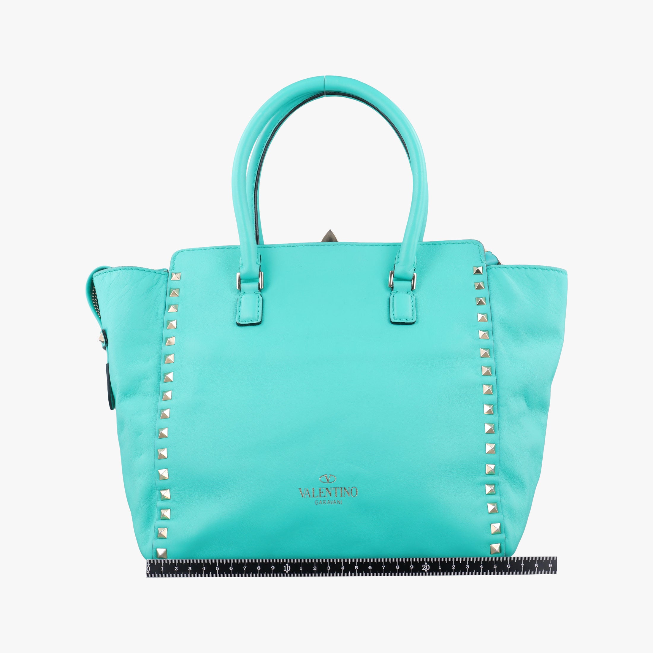 Pre-owned Valentino Rockstud Blue leather  shoulderbag | stylenewstar