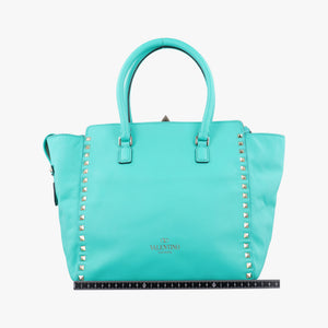 Pre-owned Valentino Rockstud Blue leather  shoulderbag | stylenewstar
