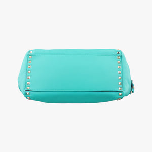 Pre-owned Valentino Rockstud Blue leather  shoulderbag | stylenewstar