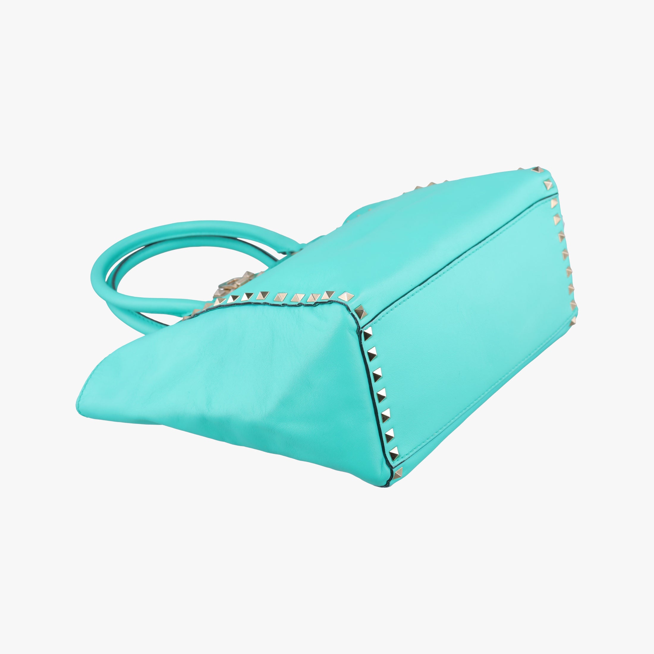 Pre-owned Valentino Rockstud Blue leather  shoulderbag | stylenewstar