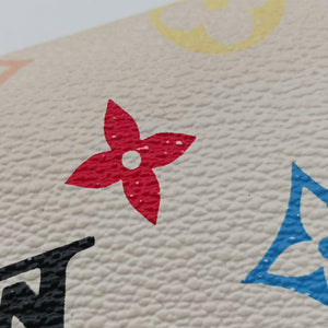Pre-owned Louis Vuitton Pochette Mira MM Pouch white Monogram Multicolor M60096 handbag | stylenewstar