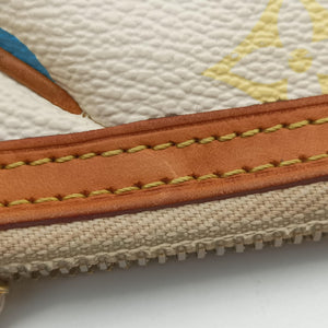 Pre-owned Louis Vuitton Pochette Mira MM Pouch white Monogram Multicolor M60096 handbag | stylenewstar