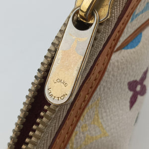 Pre-owned Louis Vuitton Pochette Mira MM Pouch white Monogram Multicolor M60096 handbag | stylenewstar