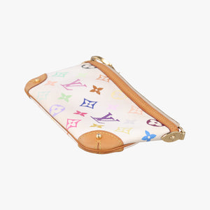 Pre-owned Louis Vuitton Pochette Mira MM Pouch white Monogram Multicolor M60096 handbag | stylenewstar