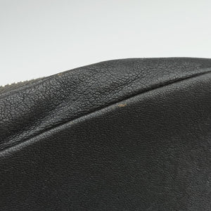 Pre-owned Yves Saint Laurent PARIS fringe Grey Leather 470299 shoulderbag | stylenewstar