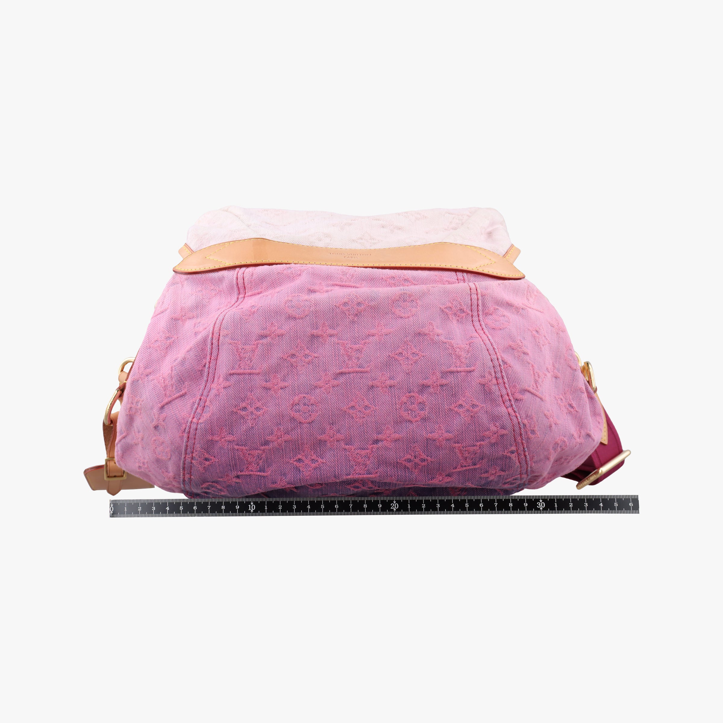 Pre-owned Louis Vuitton Sunshine Rose×multicolor Monogram Denim M93183 shoulderbag | stylenewstar