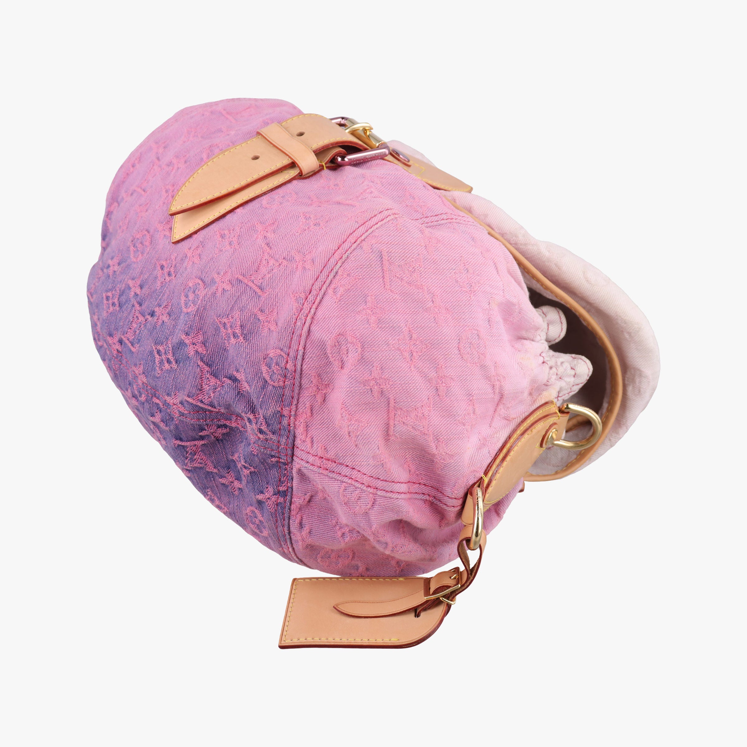 Pre-owned Louis Vuitton Sunshine Rose×multicolor Monogram Denim M93183 shoulderbag | stylenewstar