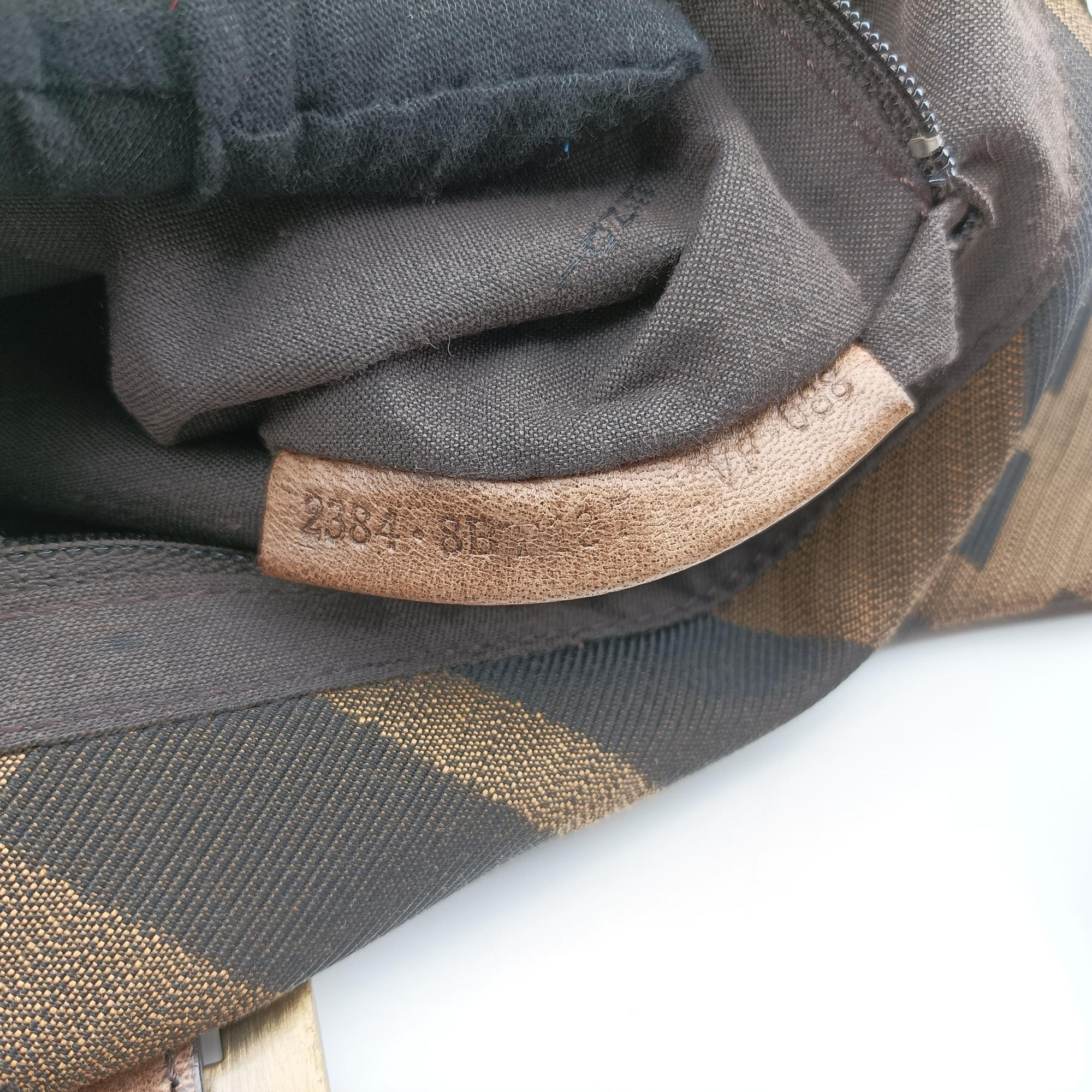 Pre-owned Fendi Mamma Bucket Brown canvas× Leather 8BT137 shoulderbag | stylenewstar