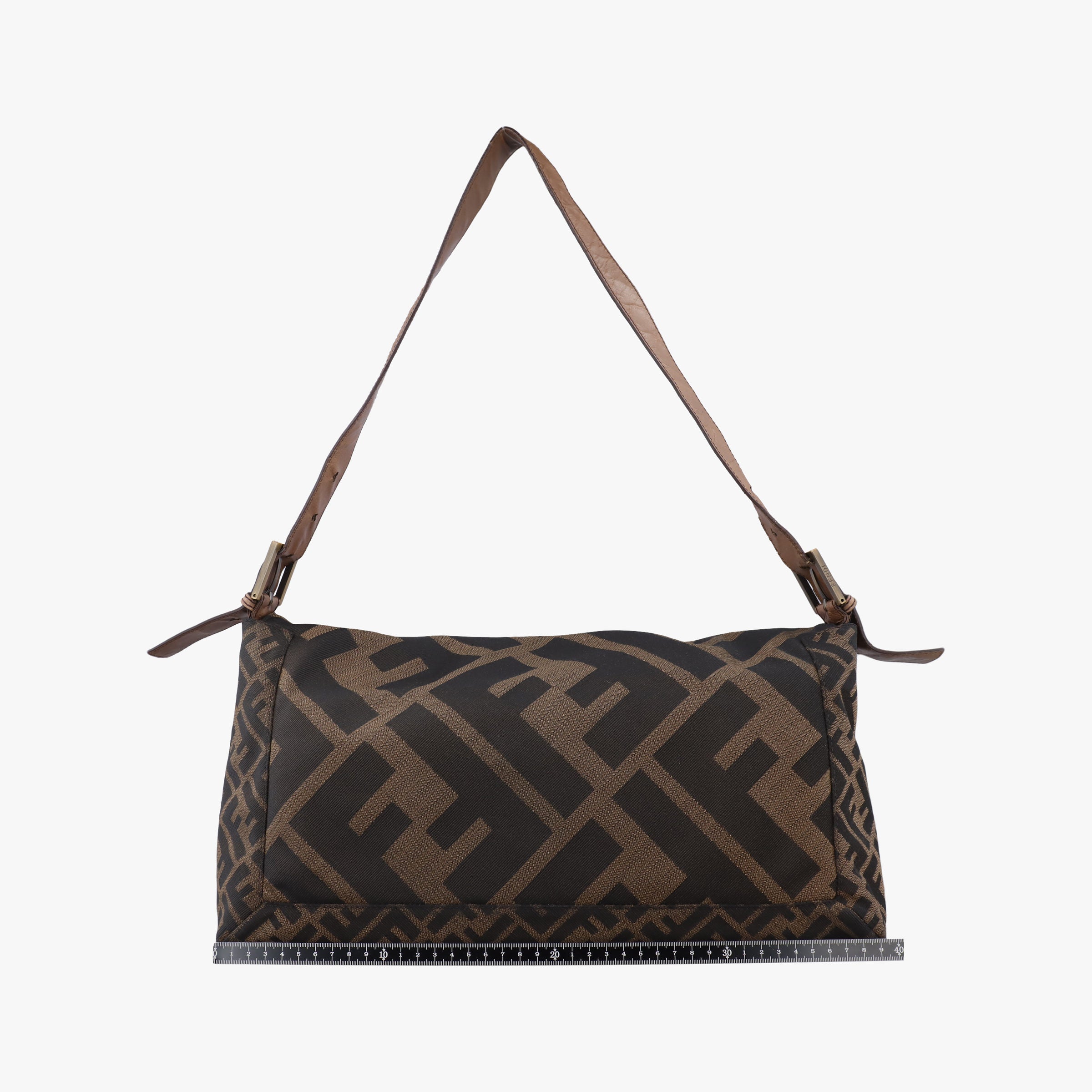 Pre-owned Fendi Mamma Bucket Brown canvas× Leather 8BT137 shoulderbag | stylenewstar