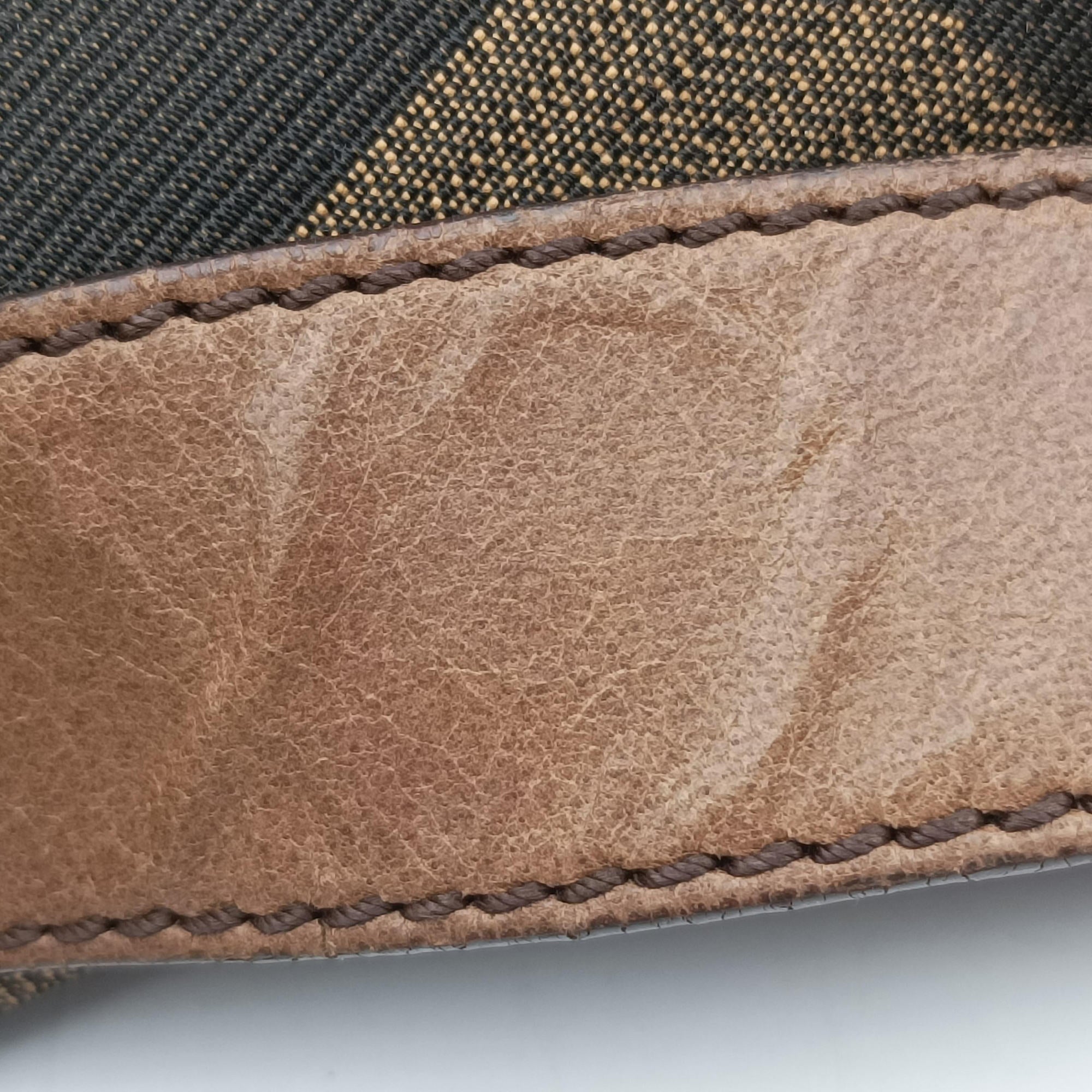 Pre-owned Fendi Mamma Bucket Brown canvas× Leather 8BT137 shoulderbag | stylenewstar