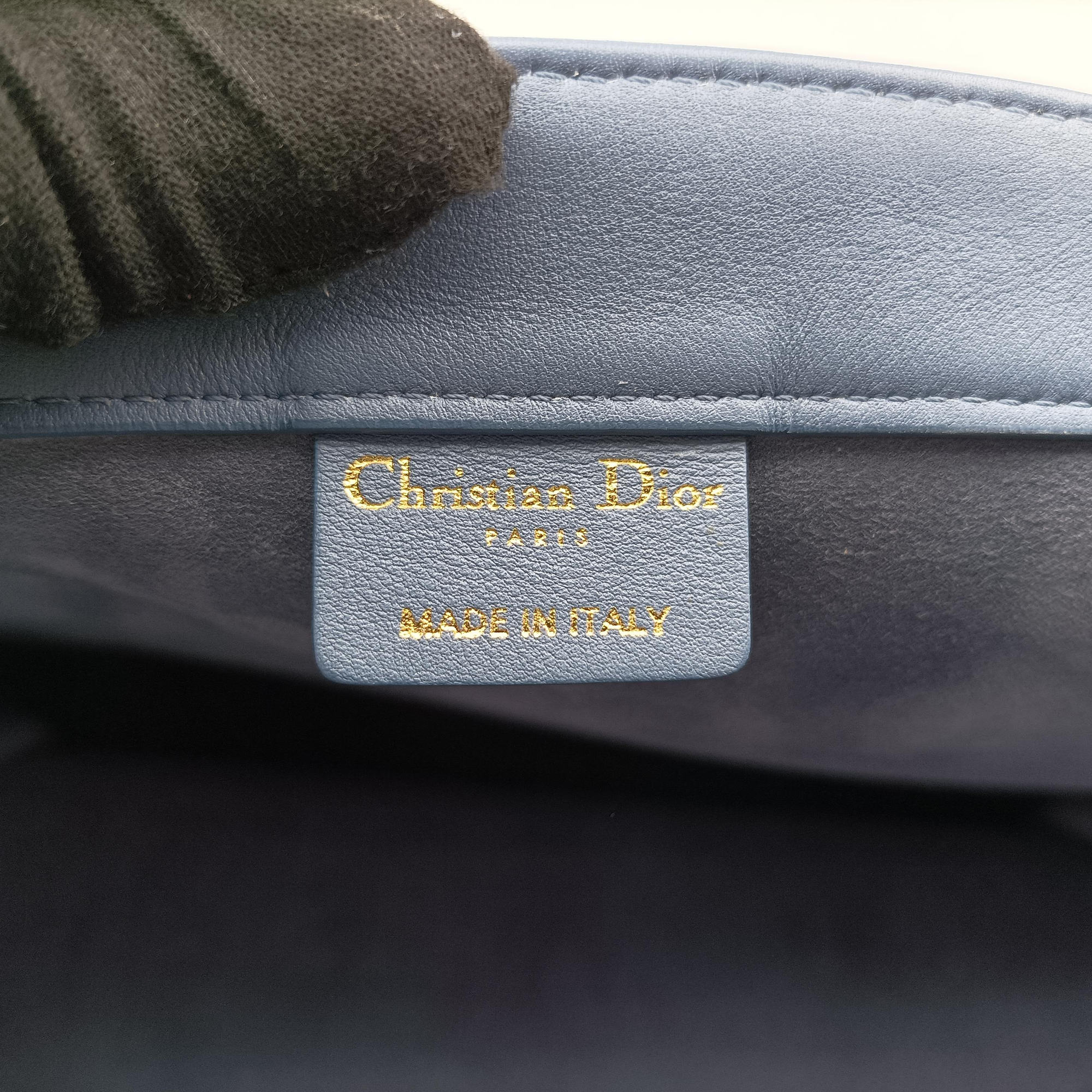 Pre-owned Christian Dior Book Tote Bag Blue leather  handbag | stylenewstar
