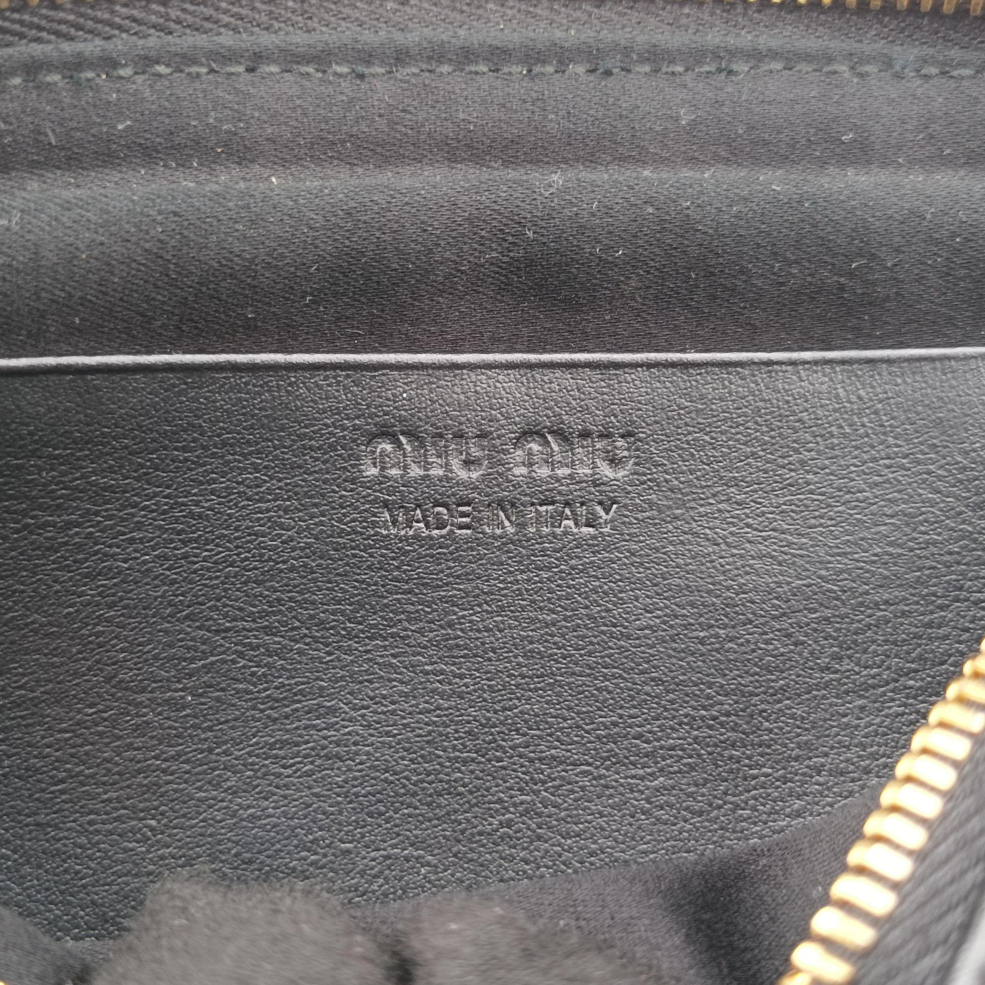 Pre-owned Miu Miu logo Black leather  bum bag/waist bag | stylenewstar