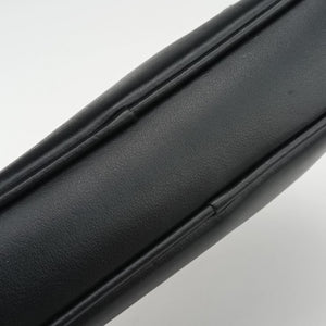 Pre-owned Miu Miu logo Black leather  bum bag/waist bag | stylenewstar
