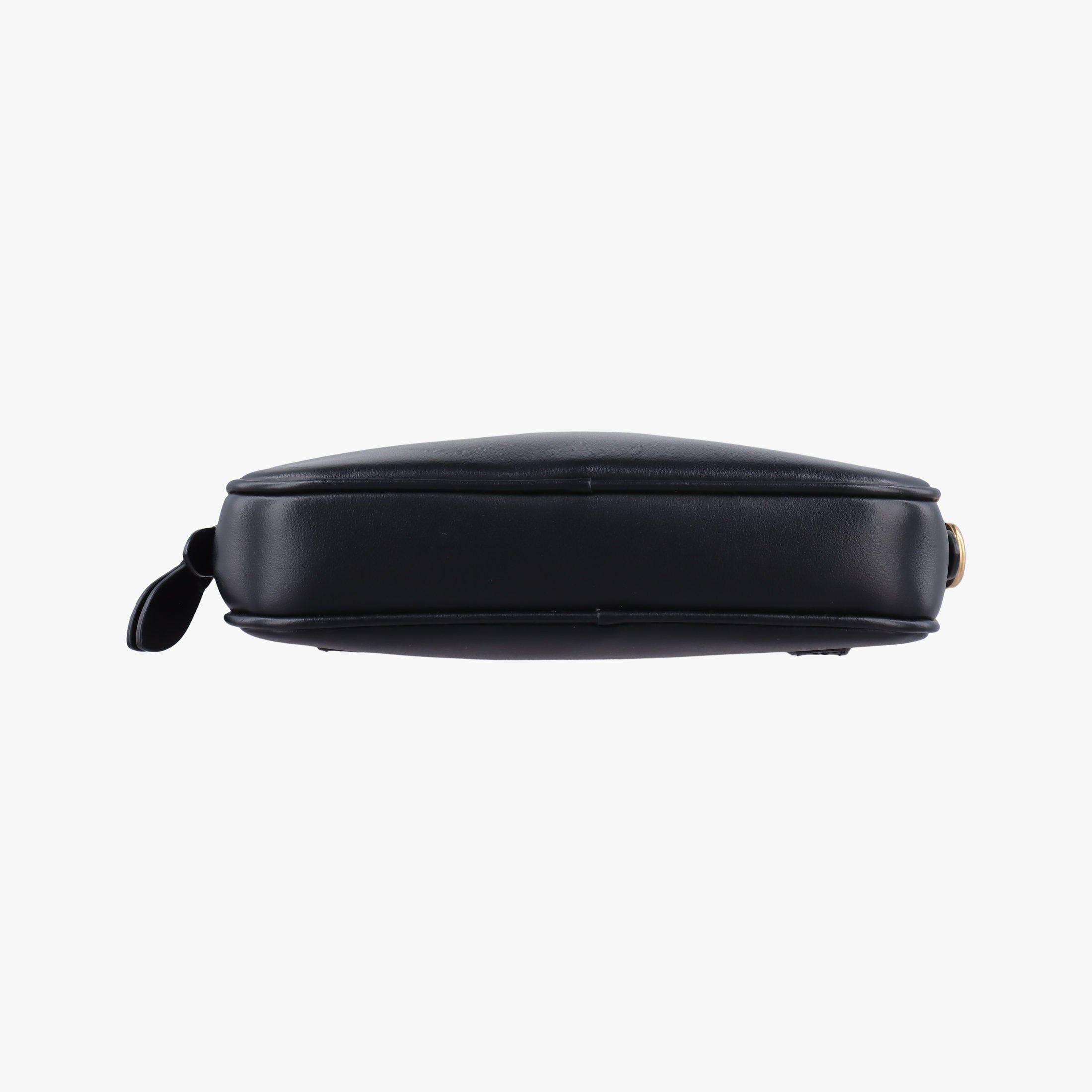 Pre-owned Miu Miu logo Black leather  bum bag/waist bag | stylenewstar