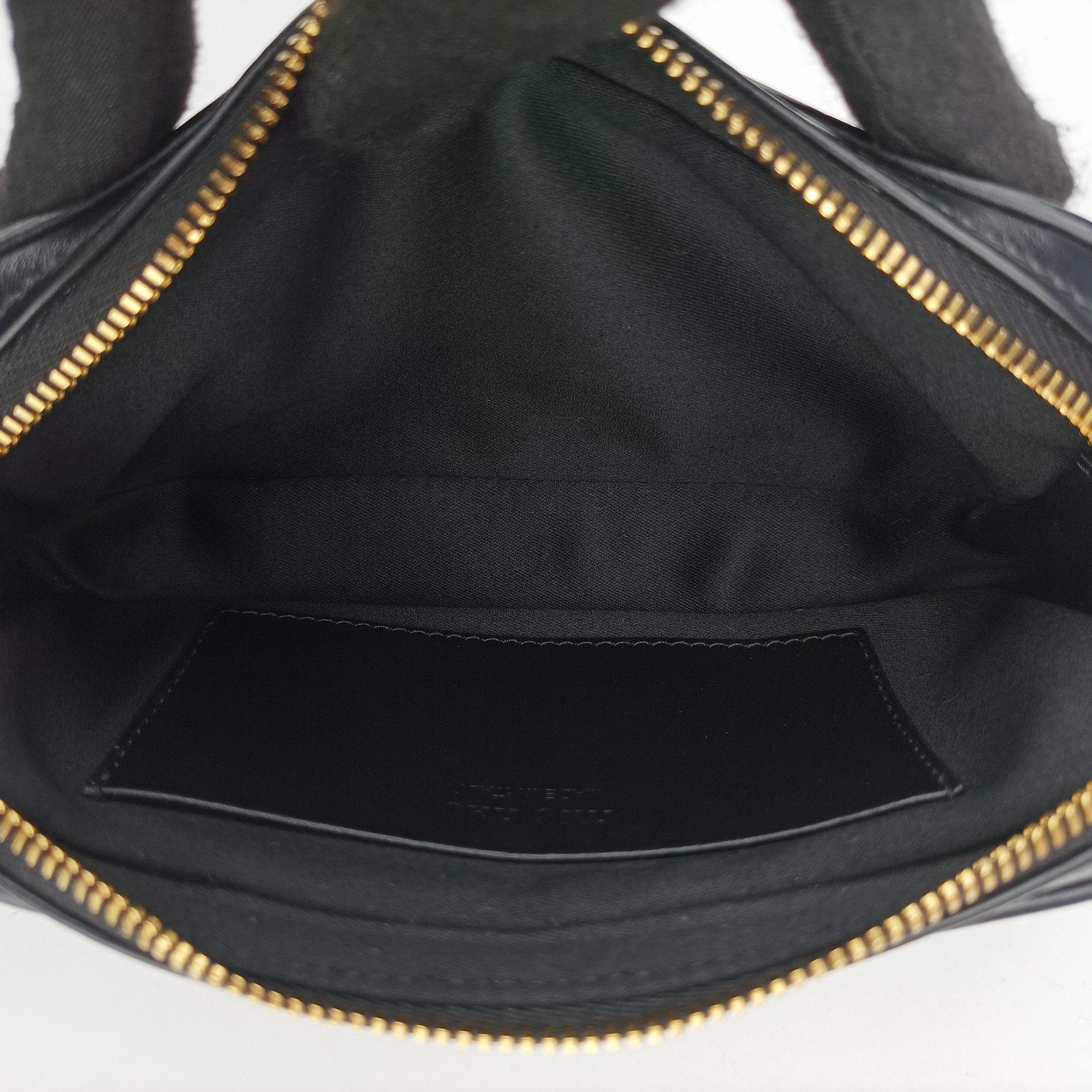 Pre-owned Miu Miu logo Black leather  bum bag/waist bag | stylenewstar