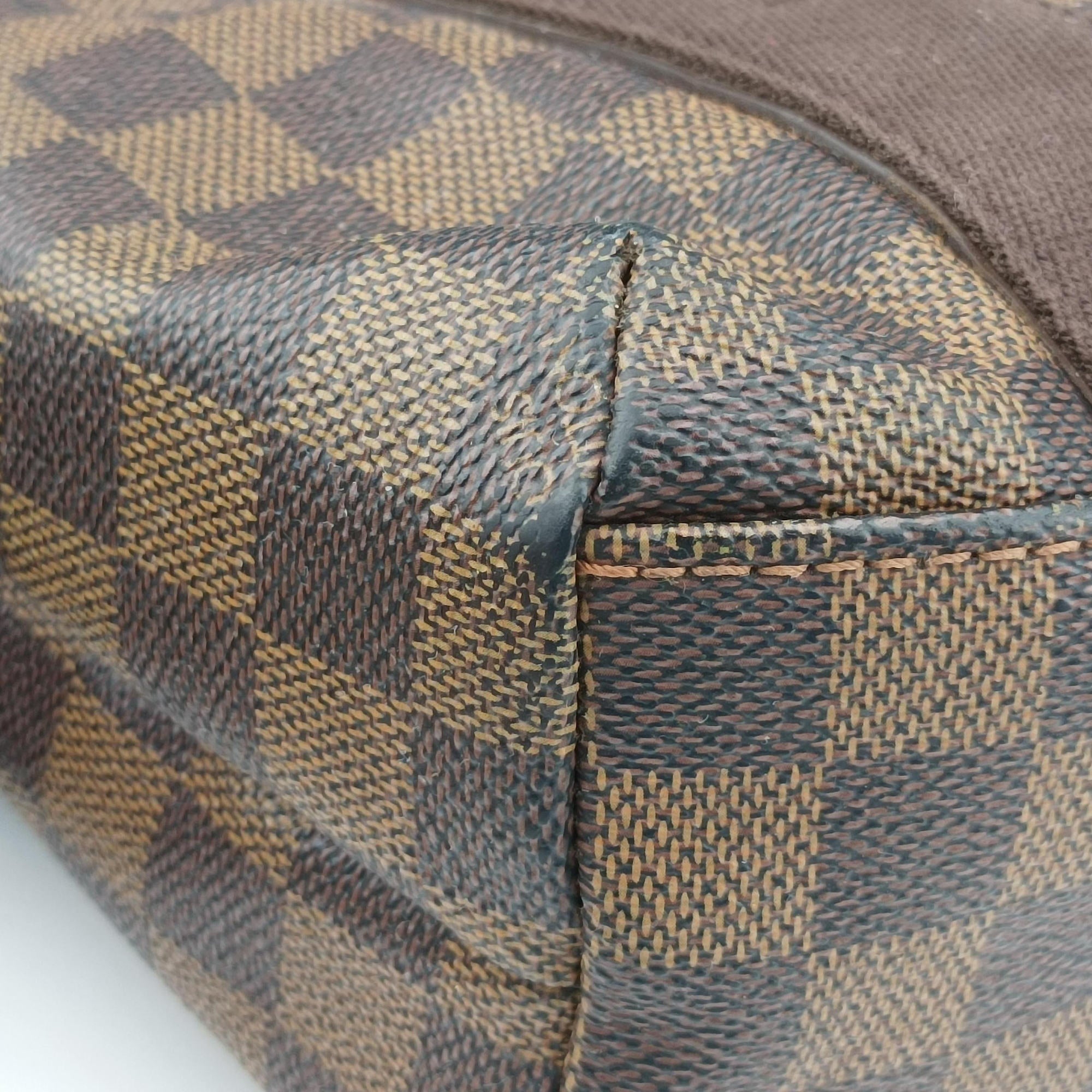 Pre-owned Louis Vuitton Cabas Bobur EBENE Damier Canvas N52006 handbag | stylenewstar