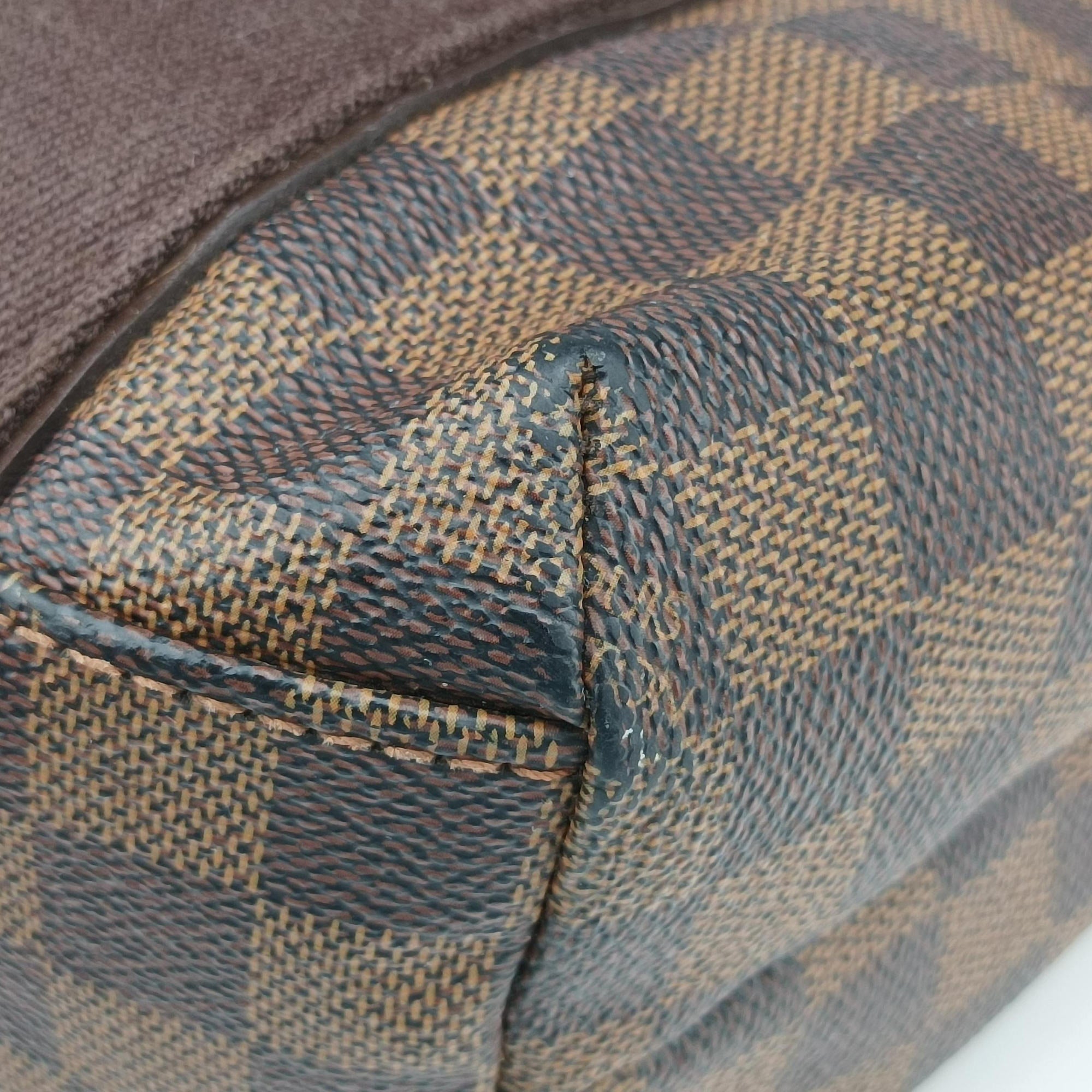 Pre-owned Louis Vuitton Cabas Bobur EBENE Damier Canvas N52006 handbag | stylenewstar