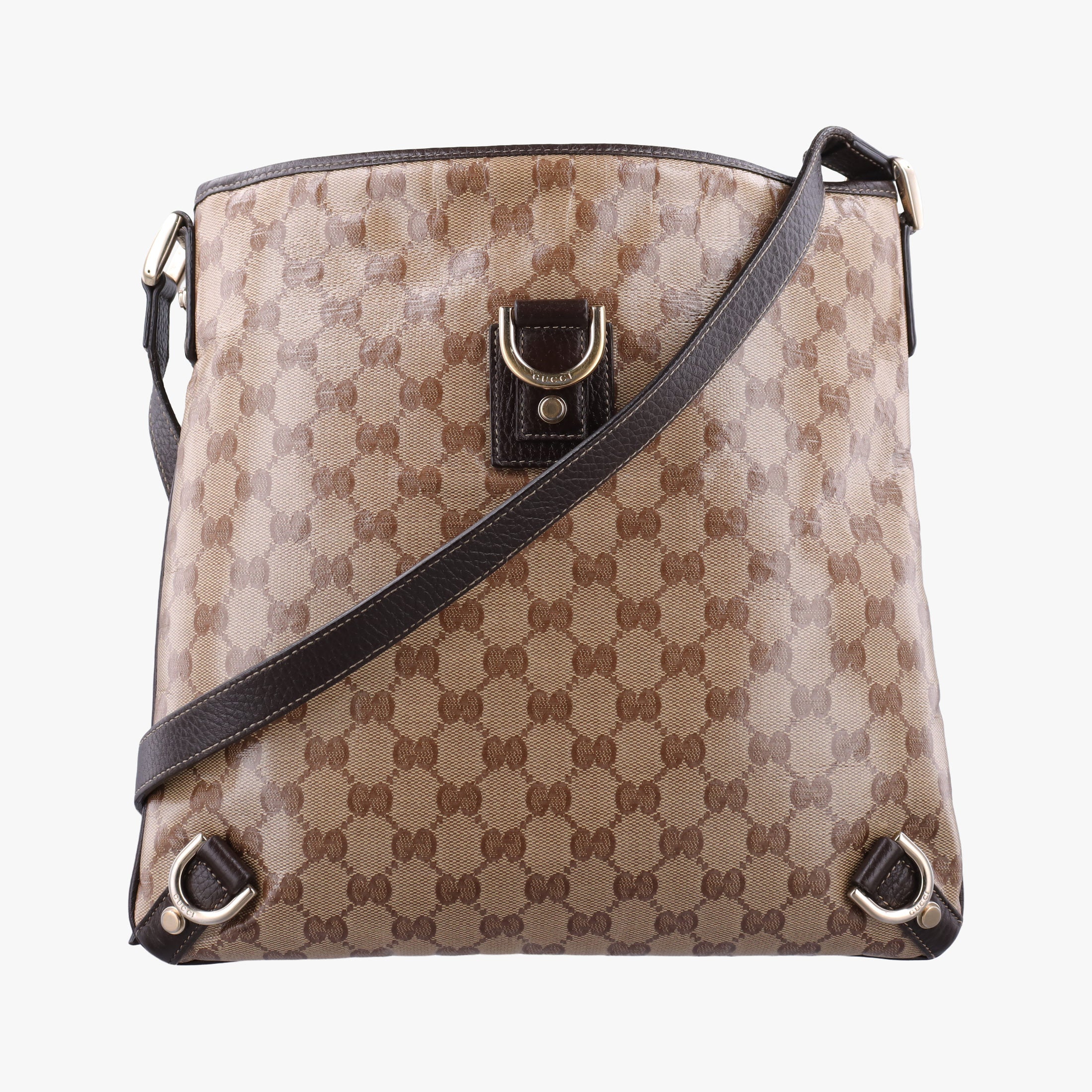 Vintage Gucci Abbey Brown PVC coated canvas 268642 shoulderbag | stylenewstar