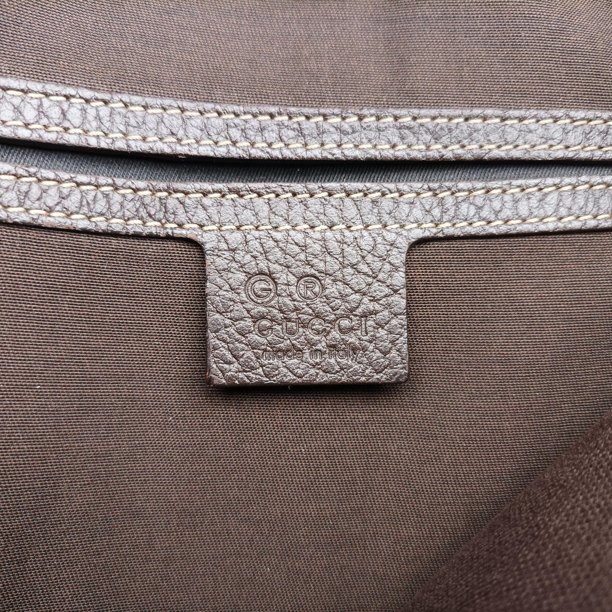 Vintage Gucci Abbey Brown PVC coated canvas 268642 shoulderbag | stylenewstar