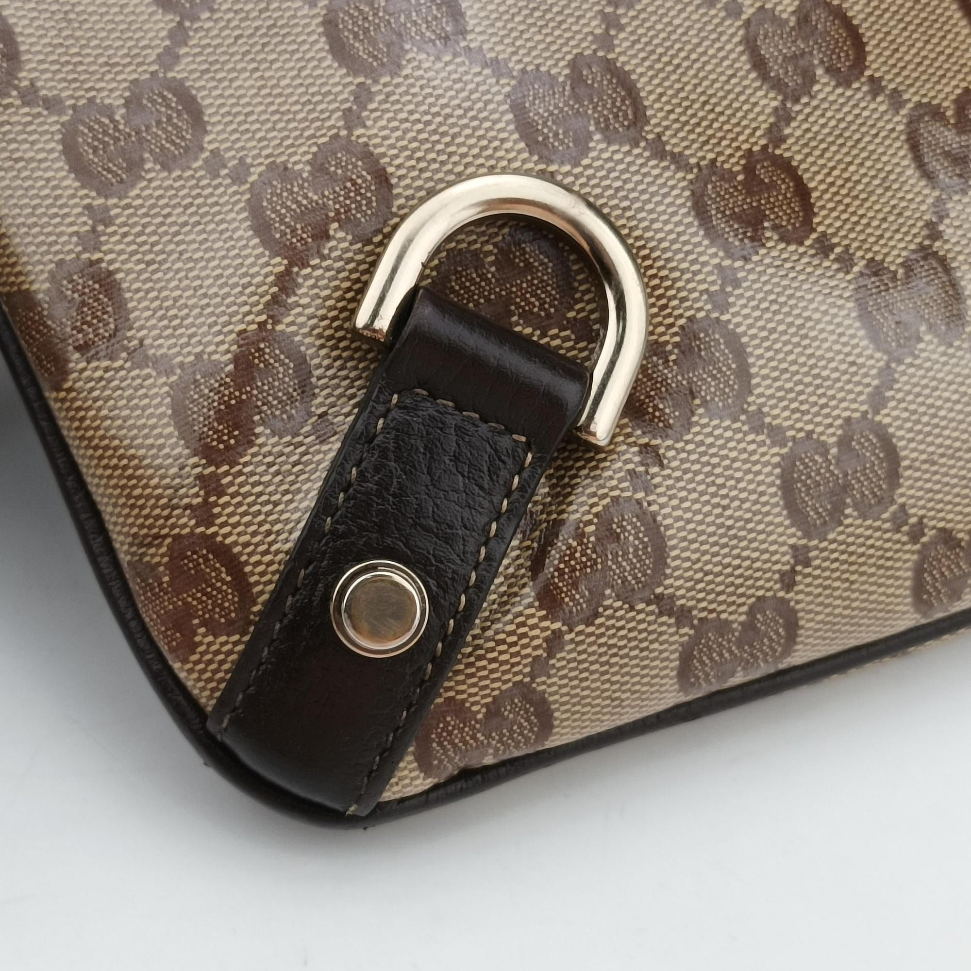 Vintage Gucci Abbey Brown PVC coated canvas 268642 shoulderbag | stylenewstar