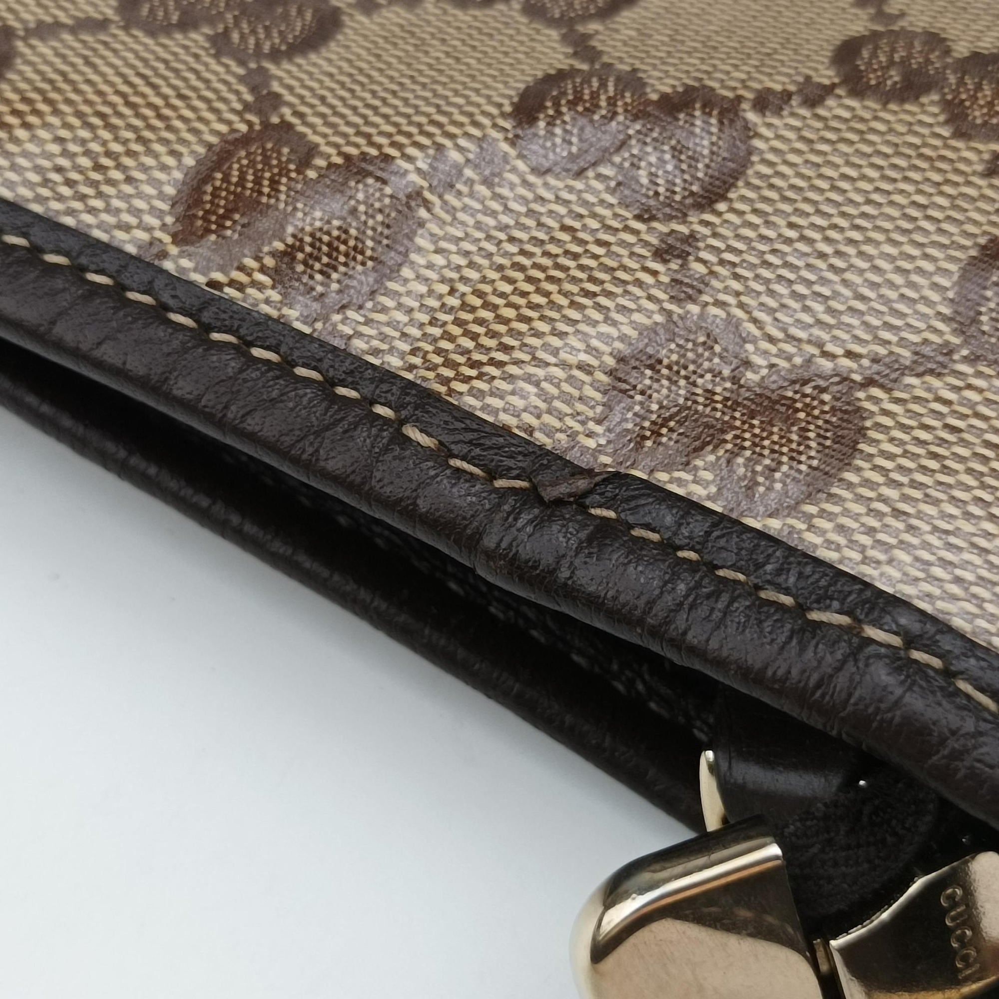 Vintage Gucci Abbey Brown PVC coated canvas 268642 shoulderbag | stylenewstar