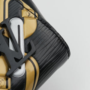 Pre-owned Louis Vuitton Chain Flower Cluny MM BLACK Epi M42488 shoulderbag | stylenewstar