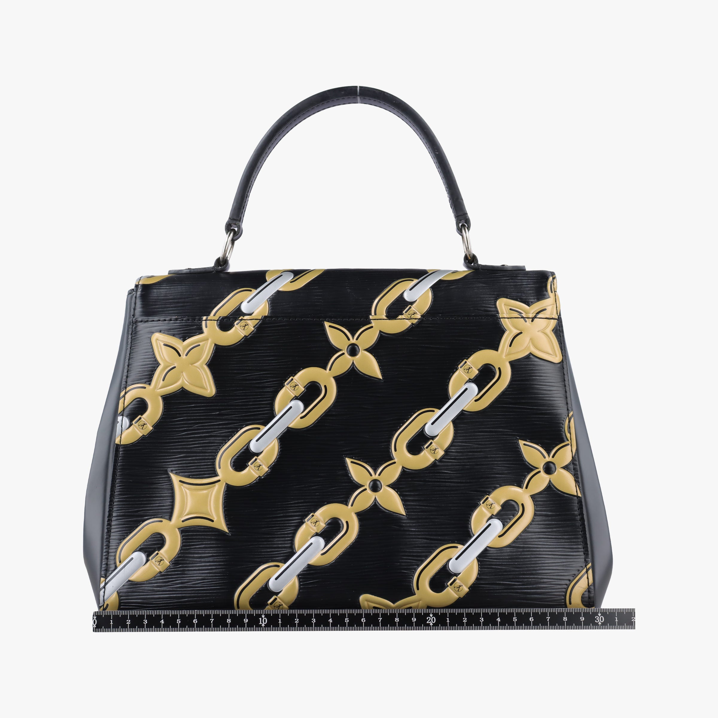 Pre-owned Louis Vuitton Chain Flower Cluny MM BLACK Epi M42488 shoulderbag | stylenewstar
