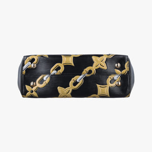 Pre-owned Louis Vuitton Chain Flower Cluny MM BLACK Epi M42488 shoulderbag | stylenewstar