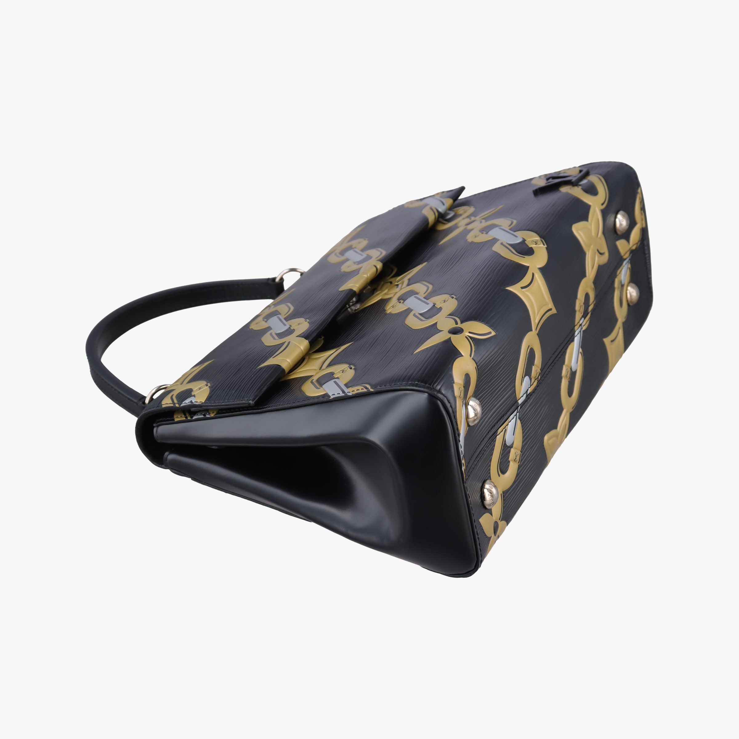 Pre-owned Louis Vuitton Chain Flower Cluny MM BLACK Epi M42488 shoulderbag | stylenewstar