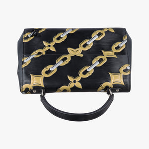 Pre-owned Louis Vuitton Chain Flower Cluny MM BLACK Epi M42488 shoulderbag | stylenewstar