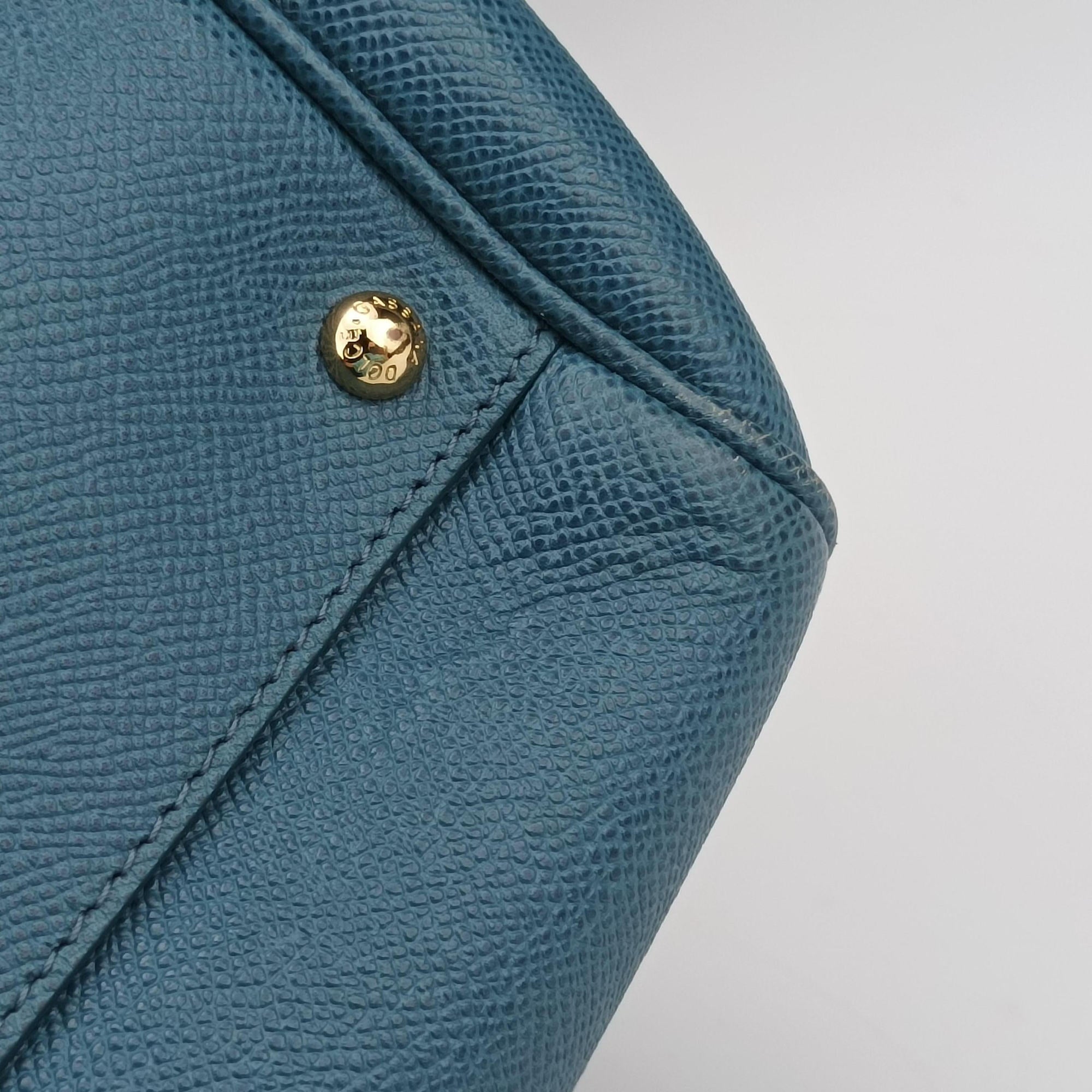 Pre-owned Dolce & Gabbana SICILY Blue Leather  shoulderbag | stylenewstar