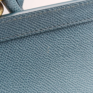 Pre-owned Dolce & Gabbana SICILY Blue Leather  shoulderbag | stylenewstar