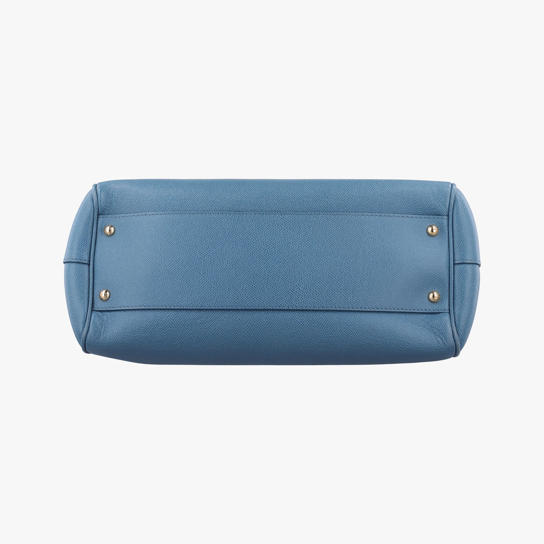 Pre-owned Dolce & Gabbana SICILY Blue Leather  shoulderbag | stylenewstar