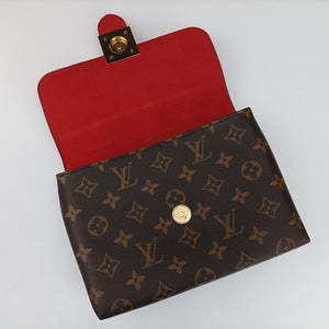 Pre-owned Louis Vuitton Locky BB Monogram/Brown×Coqulicot Monogram canvas×calf leather M44322 shoulderbag | stylenewstar