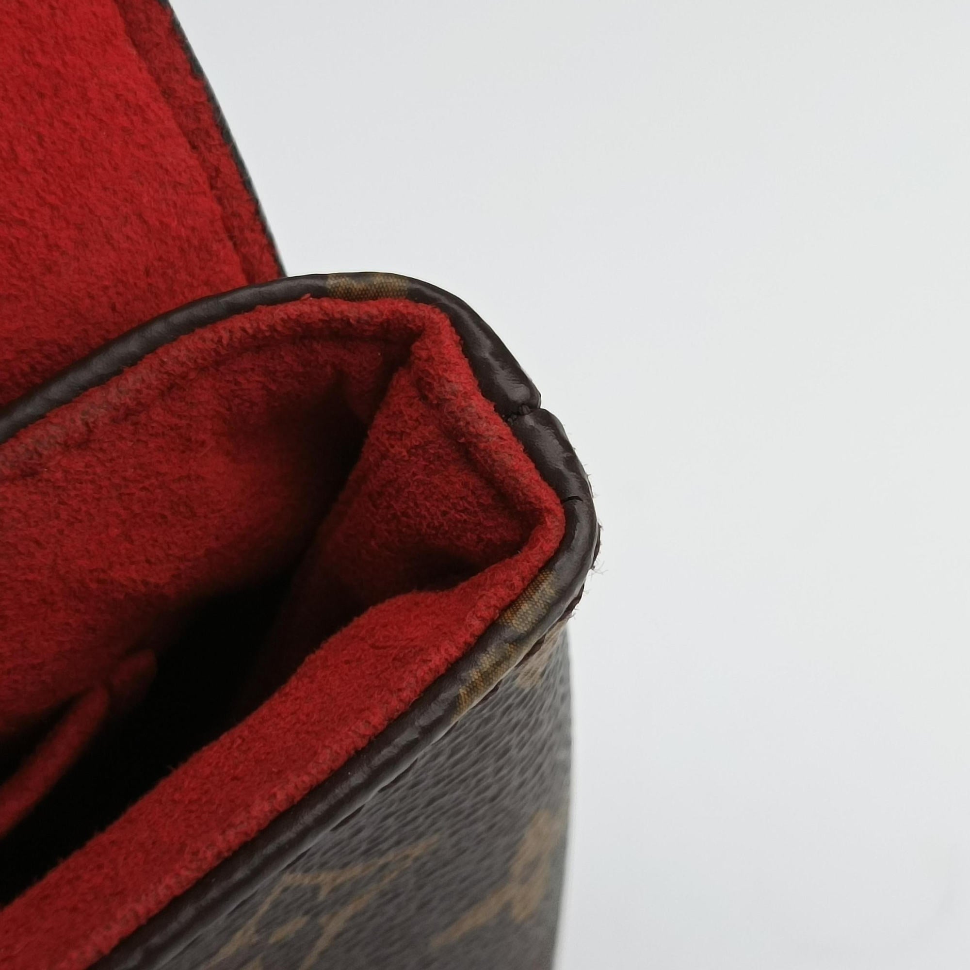 Pre-owned Louis Vuitton Locky BB Monogram/Brown×Coqulicot Monogram canvas×calf leather M44322 shoulderbag | stylenewstar